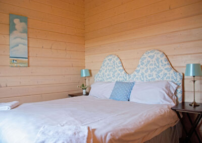 Inside Lapwing Lodge coastal holiday chalet in south west Scotland