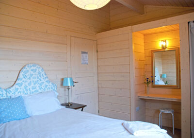 Inside Lapwing Lodge holiday chalet in south Scotland